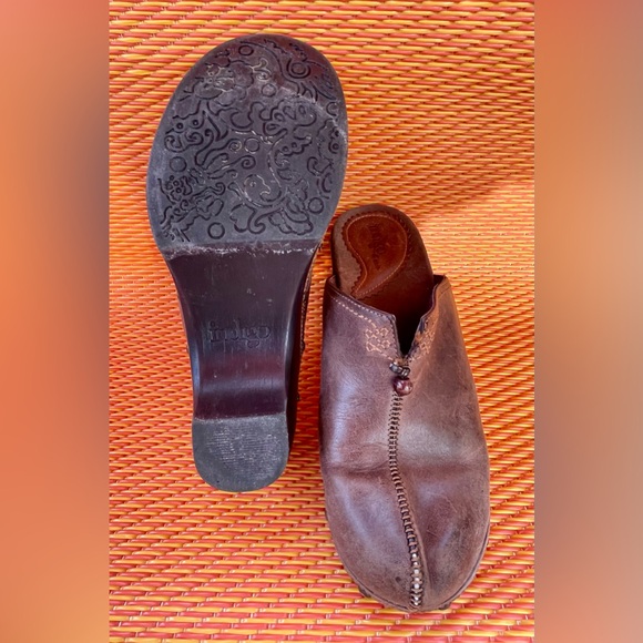 Indigo by Clarks Mules Clogs Boho Brown Leather Retro Bohemian Women's Size 6 - Picture 15 of 16